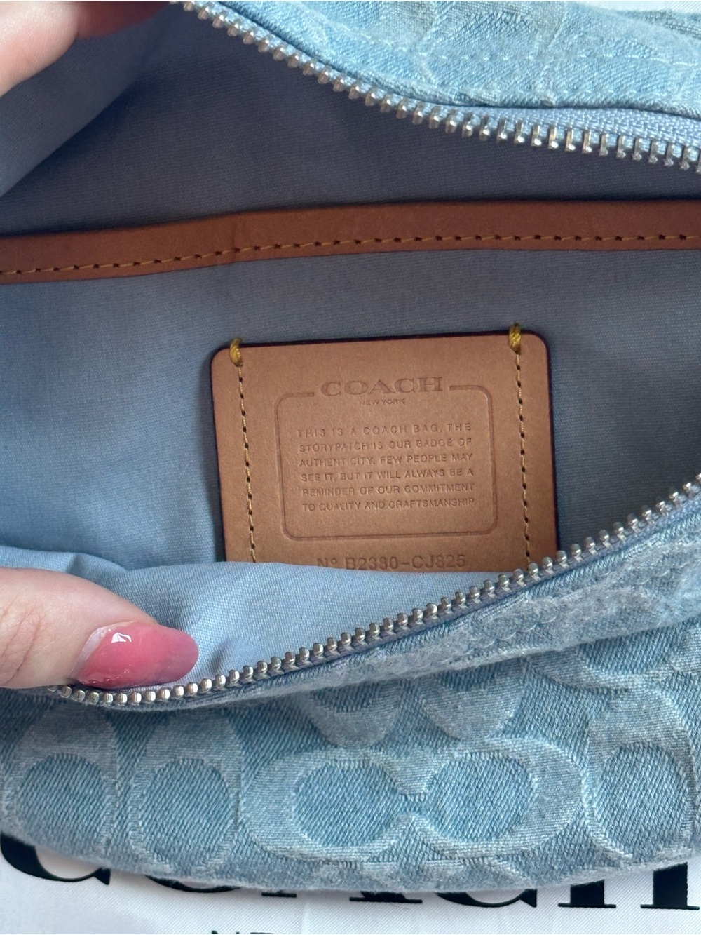 NEW Denim Blue Coach Belt Bag - Picture 5 of 5